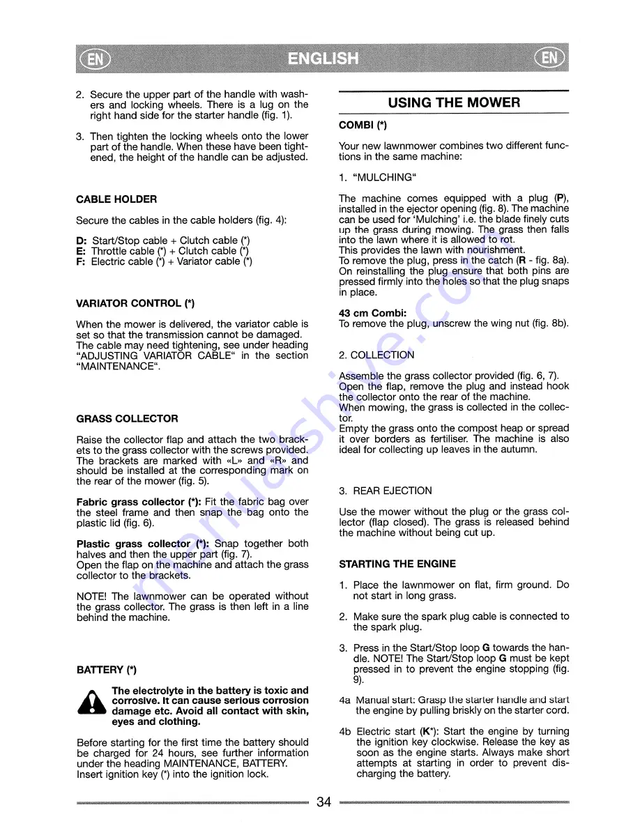 Mountfield SP 554 Operator'S Manual Download Page 8