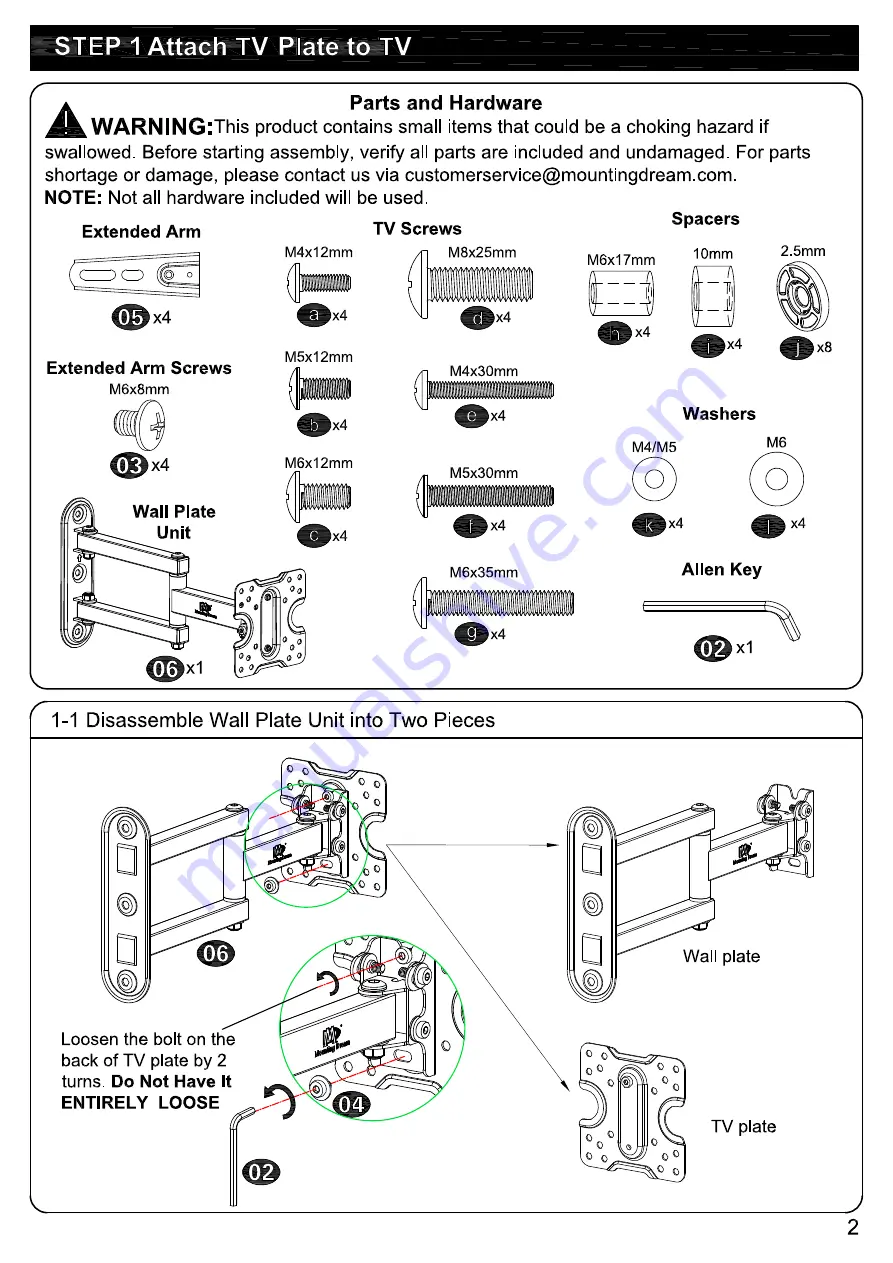 Mounting Dream MD2465 Installation Instructions Manual Download Page 3