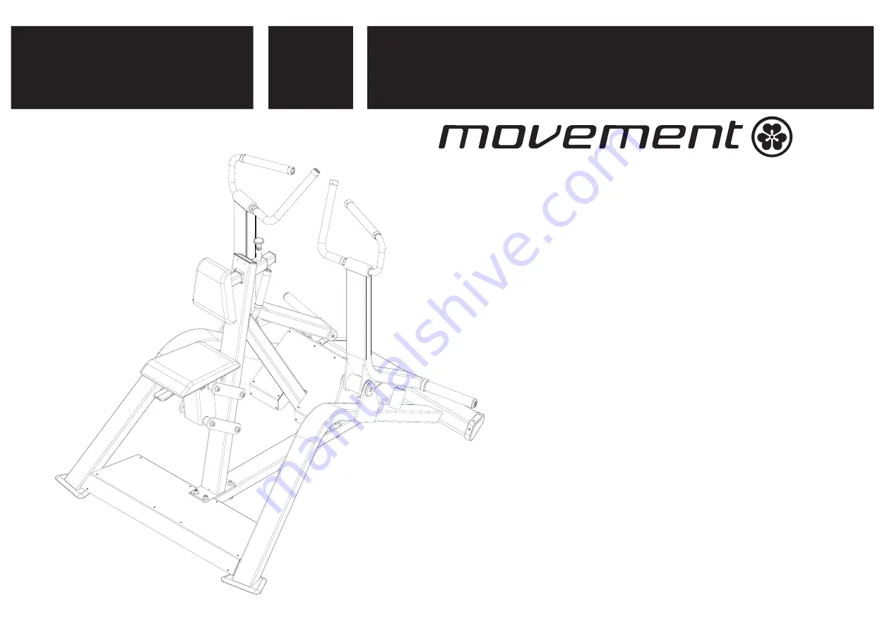 Movement BOLT PLATE LOADED REMADA LOW ROW Assembly Manual Download Page 21