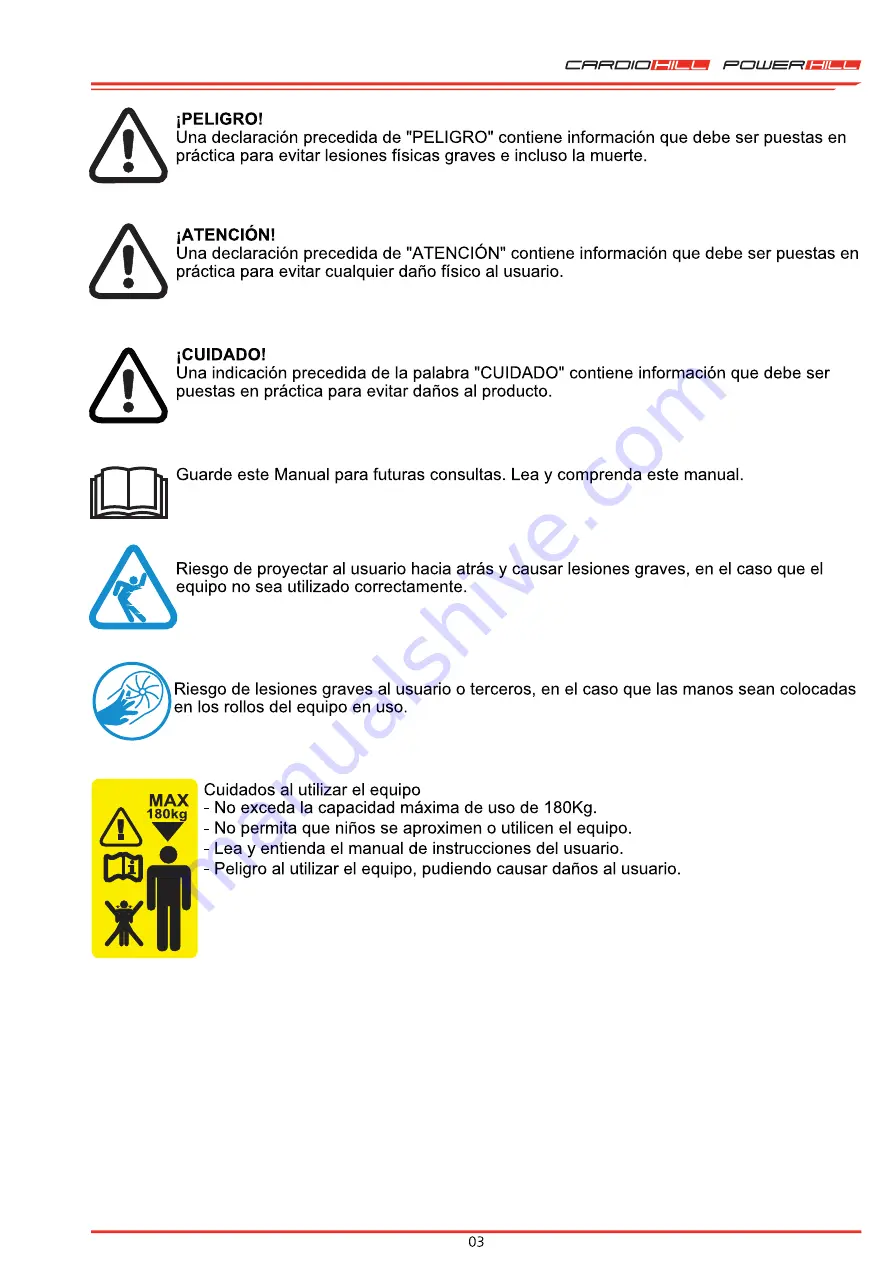 Movement CardioHill Instruction Manual Download Page 119