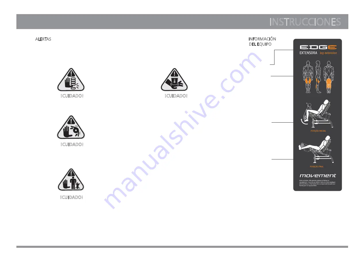 Movement EDGE SEATED LEG CURL Assembling Manual Download Page 81