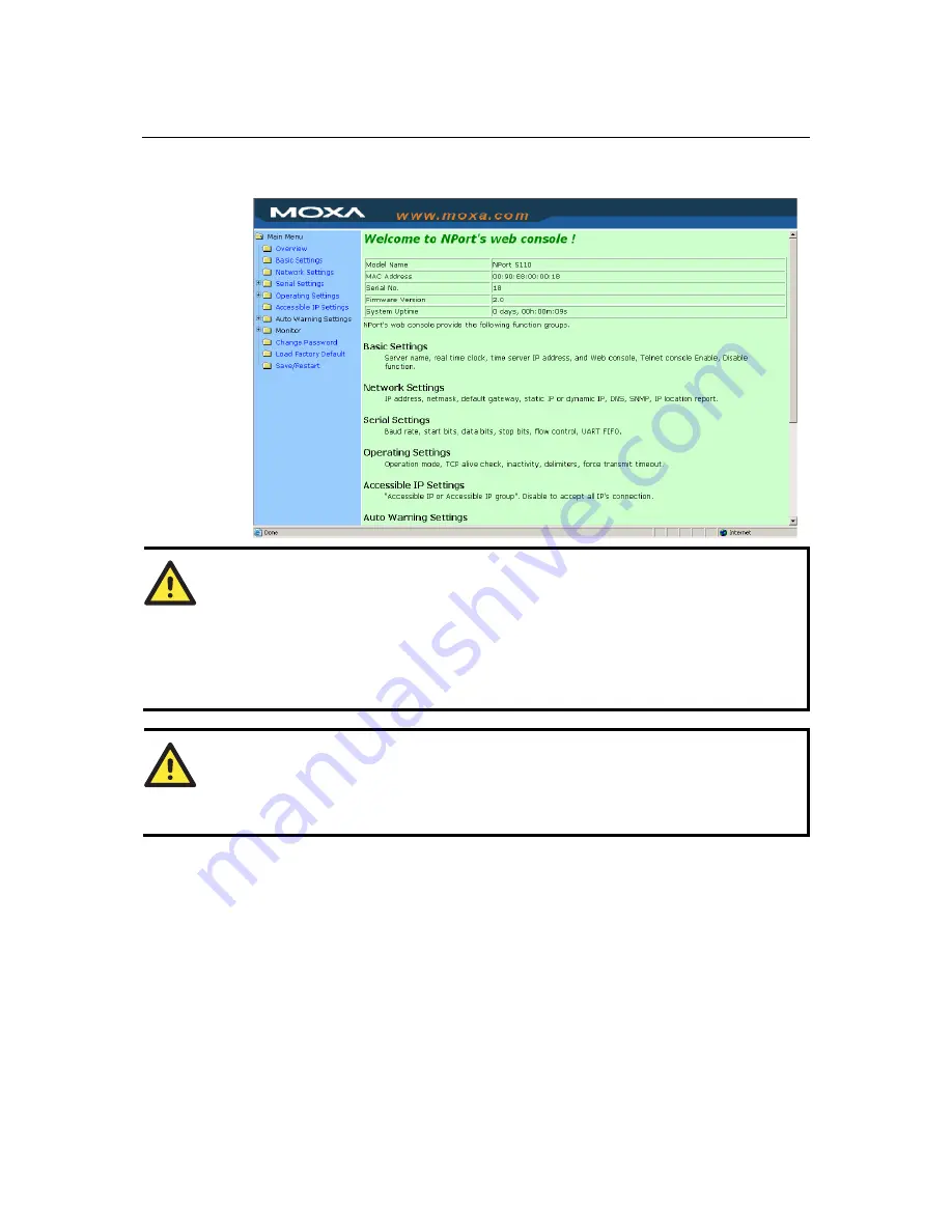 Moxa Technologies NPort 5100 Series User Manual Download Page 28