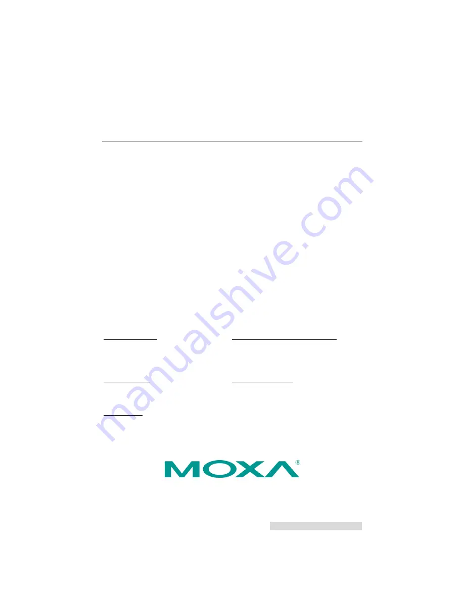 Moxa Technologies NPort 5200 Series Скачать руководство пользователя страница 1