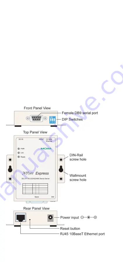 Moxa Technologies NPort DE-311 Series Скачать руководство пользователя страница 2