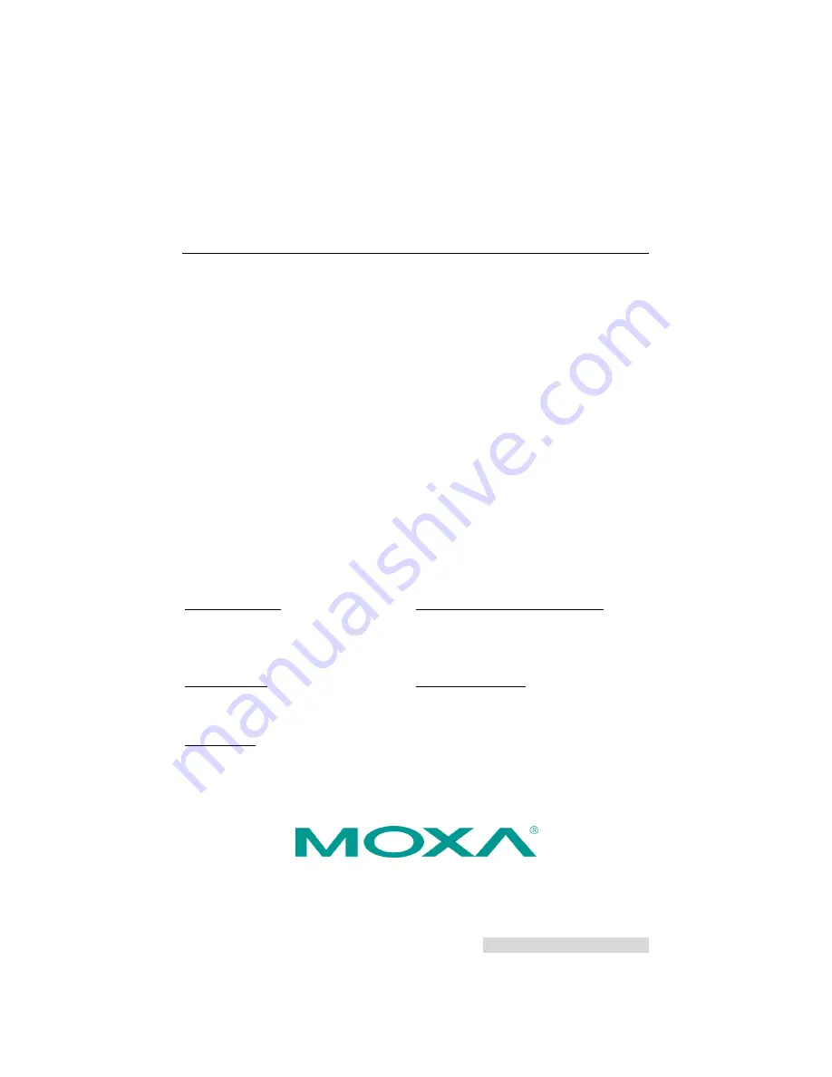 Moxa Technologies NPort S8000 Series Скачать руководство пользователя страница 1