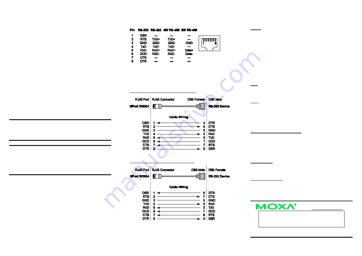 Moxa Technologies NPort W2004 Series Скачать руководство пользователя страница 2