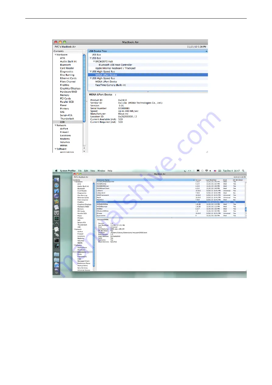 Moxa Technologies UPort 2000 Series User Manual Download Page 35