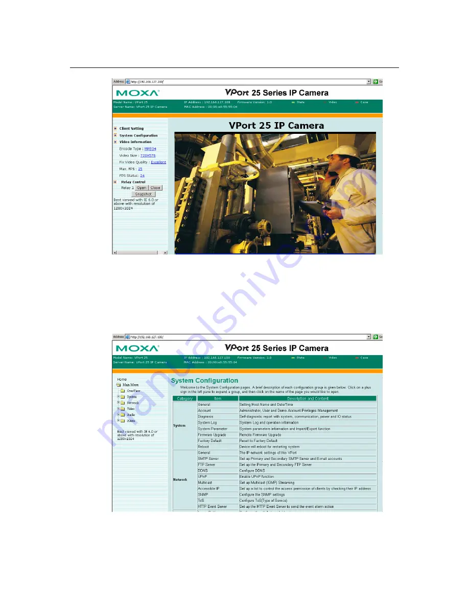 Moxa Technologies VPort 25 Series User Manual Download Page 32