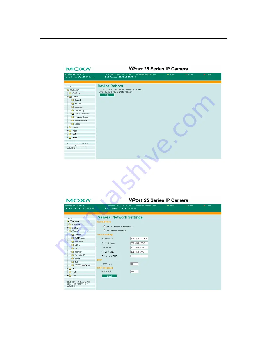 Moxa Technologies VPort 25 Series User Manual Download Page 46