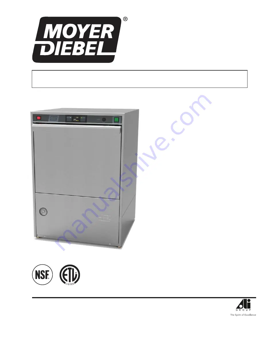 Moyer Diebel 383HT M2 Installation, Operation, Cleaning And Maintenance Manual Download Page 1