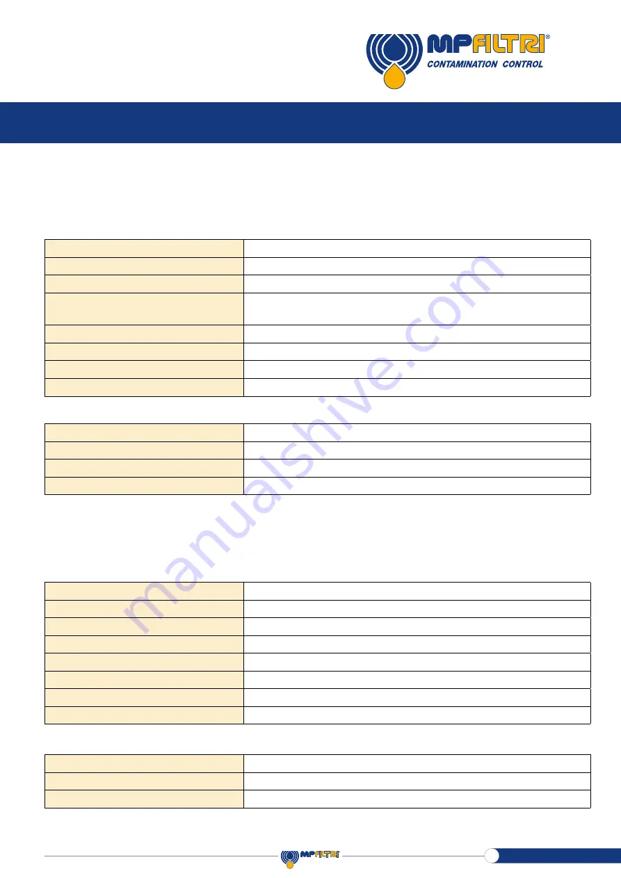 MP Filtri DEH Series Operator'S Manual Download Page 17