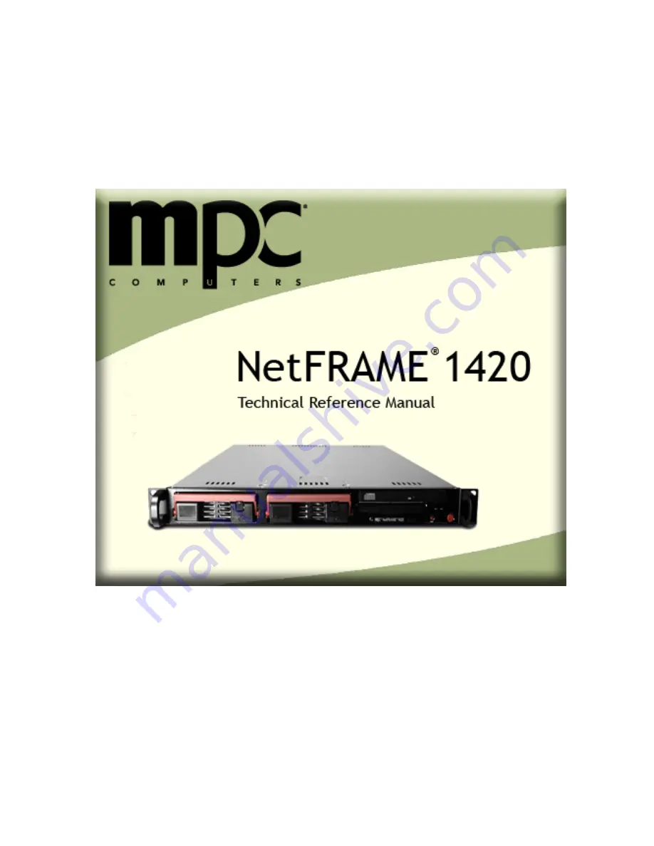 MPC NetFRAME 1420 Technical Reference Manual Download Page 1