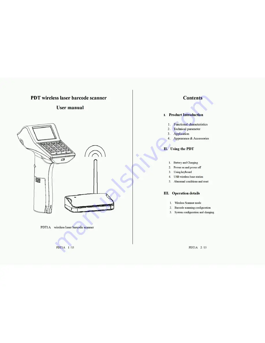 MPTIC PDT1A User Manual Download Page 1