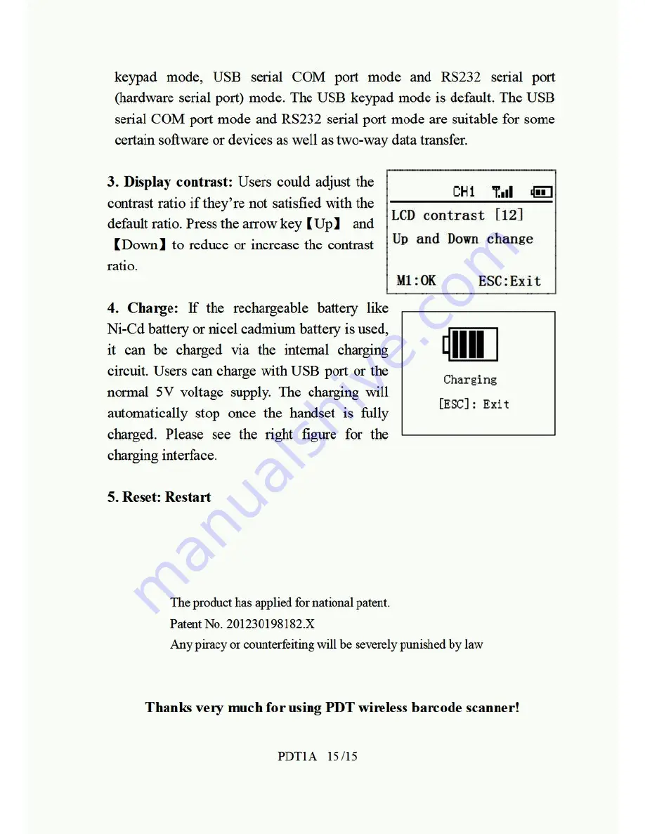 MPTIC PDT1A User Manual Download Page 8