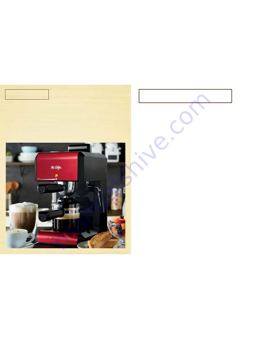 Mr. Coffee BVMC-ECM270 SERIES User Manual And  Recipe Book Download Page 2