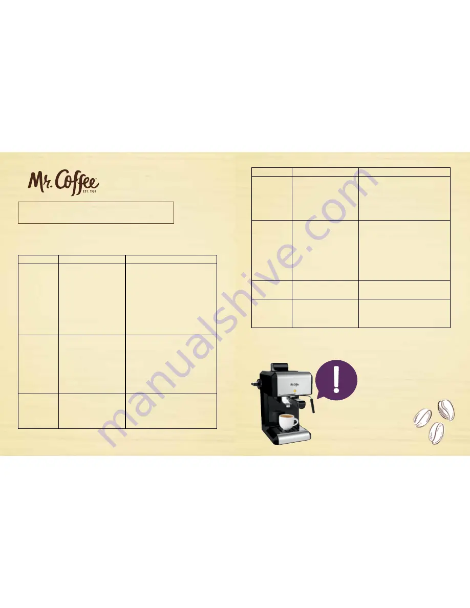 Mr. Coffee BVMC-ECM270 SERIES User Manual And  Recipe Book Download Page 8