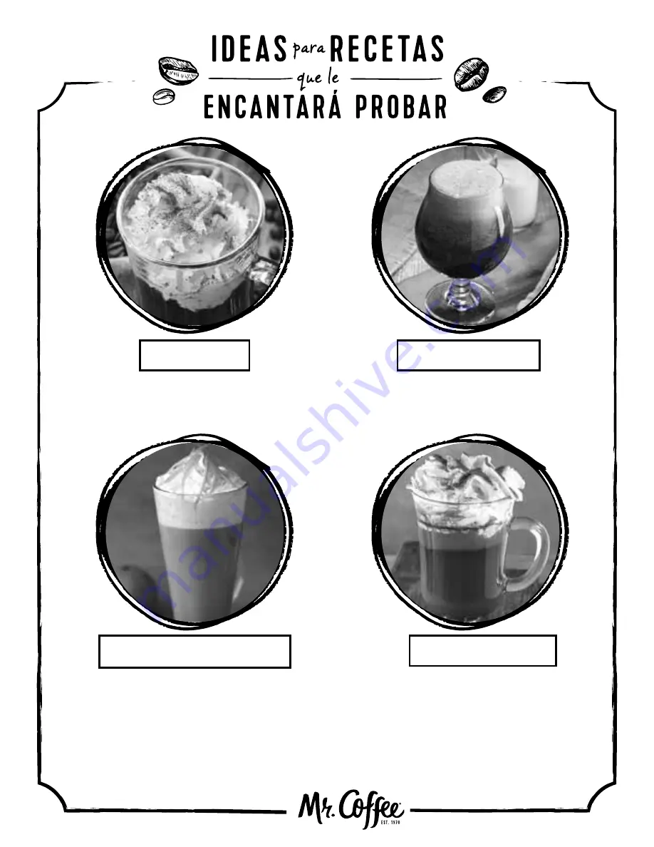 Mr. Coffee ECM170 SERIES User Manual And  Recipe Book Download Page 38