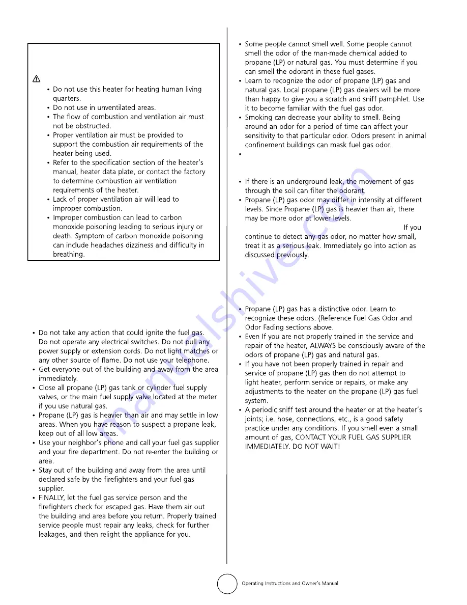 Mr. Heater F270470 Operating Instructions And Owner'S Manual Download Page 4