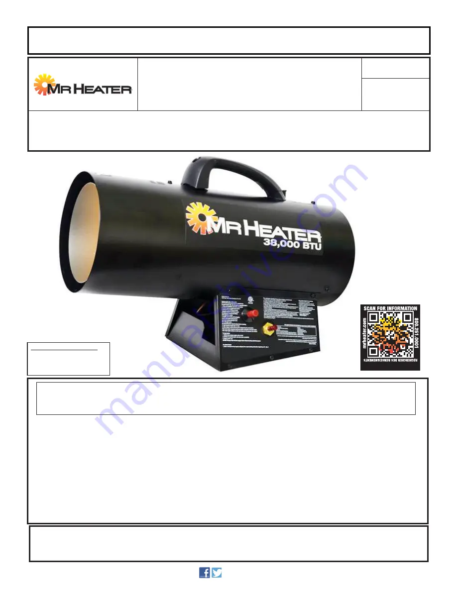 Mr. Heater F271350 Operating Instructions And Owner'S Manual Download Page 8