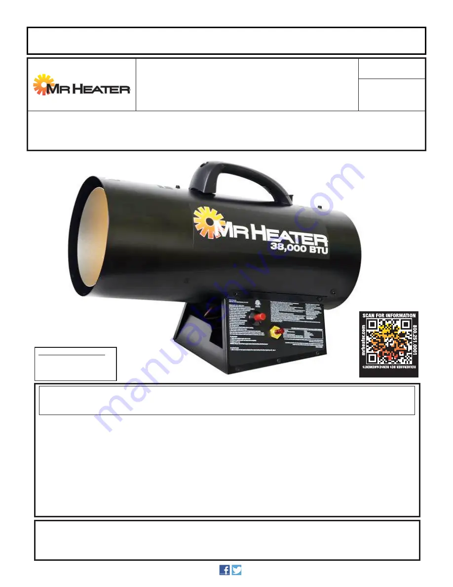 Mr. Heater F271350 Operating Instructions And Owner'S Manual Download Page 15