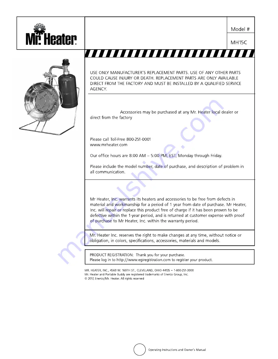 Mr. Heater MH15C Скачать руководство пользователя страница 8