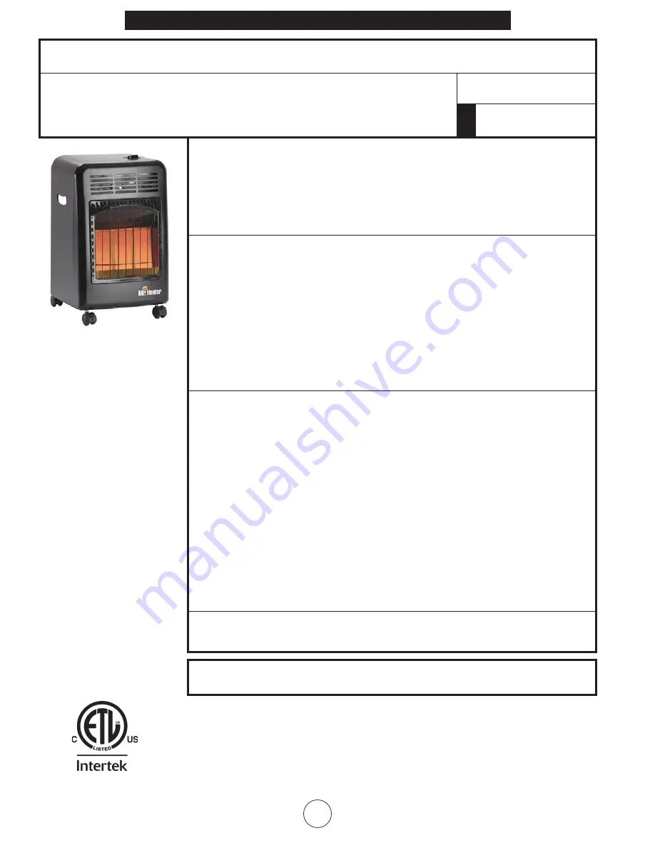 Mr. Heater MH18CH Скачать руководство пользователя страница 10