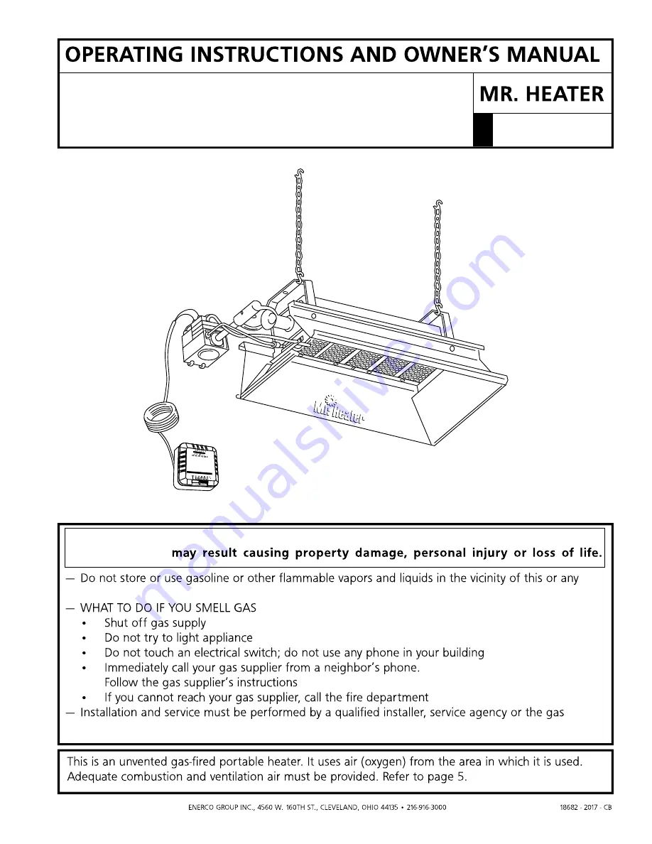 Mr. Heater MH40 NG Operating Instructions And Owner'S Manual Download Page 1