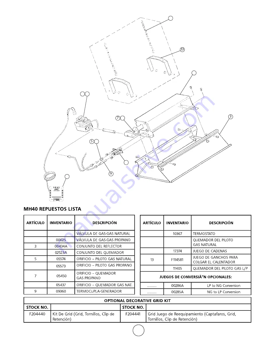 Mr. Heater MH40 NG Operating Instructions And Owner'S Manual Download Page 15