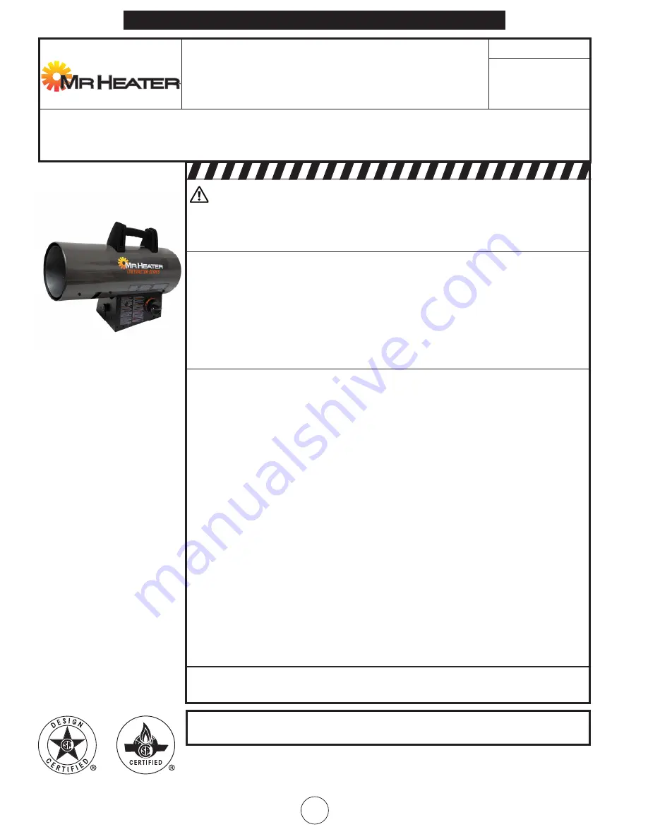 Mr. Heater MHC125FAV Скачать руководство пользователя страница 10