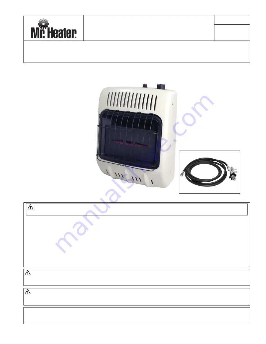 Mr. Heater MHVFIH10LPT Скачать руководство пользователя страница 1