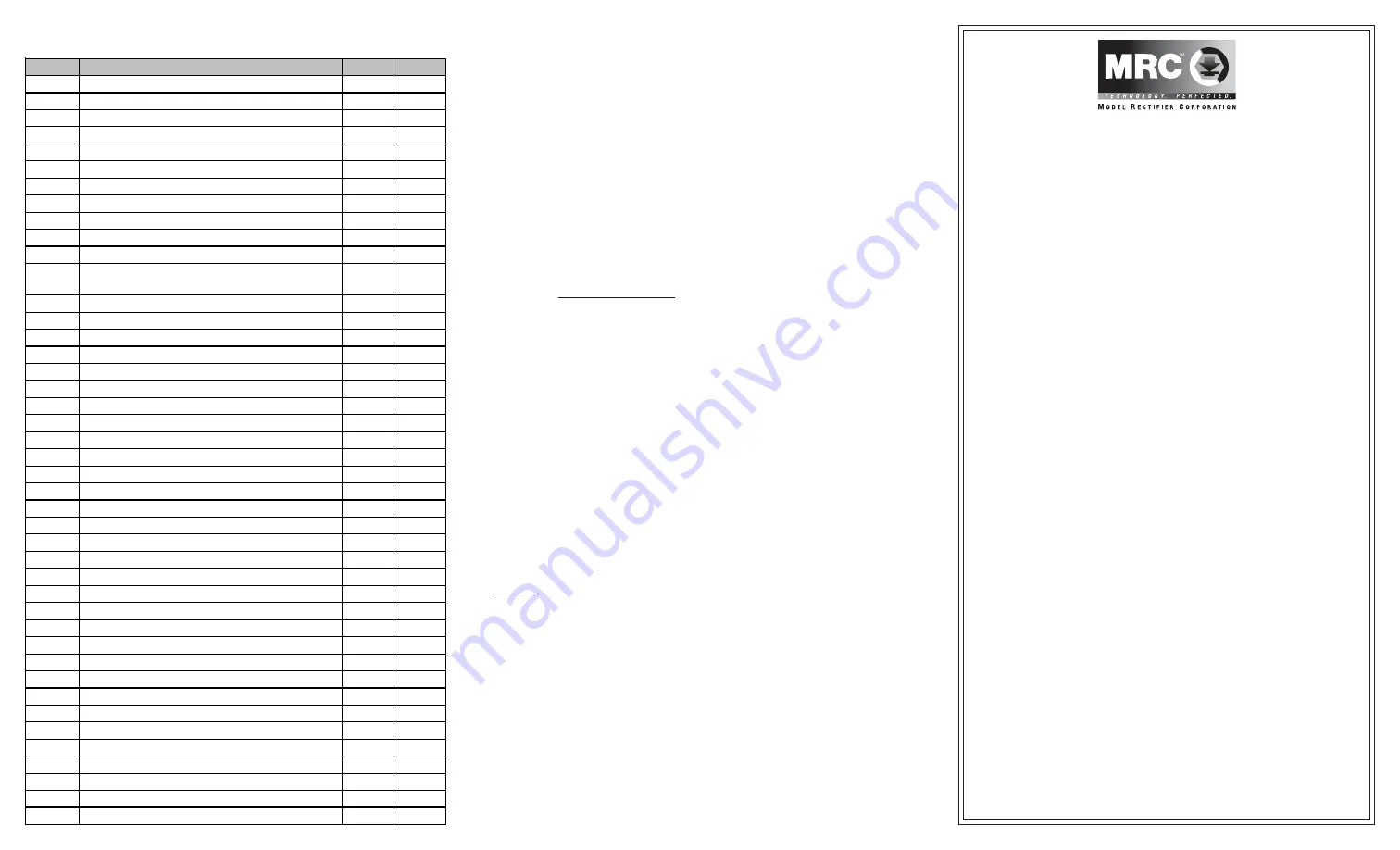 MRC 0001617 Quick Start Manual Download Page 1