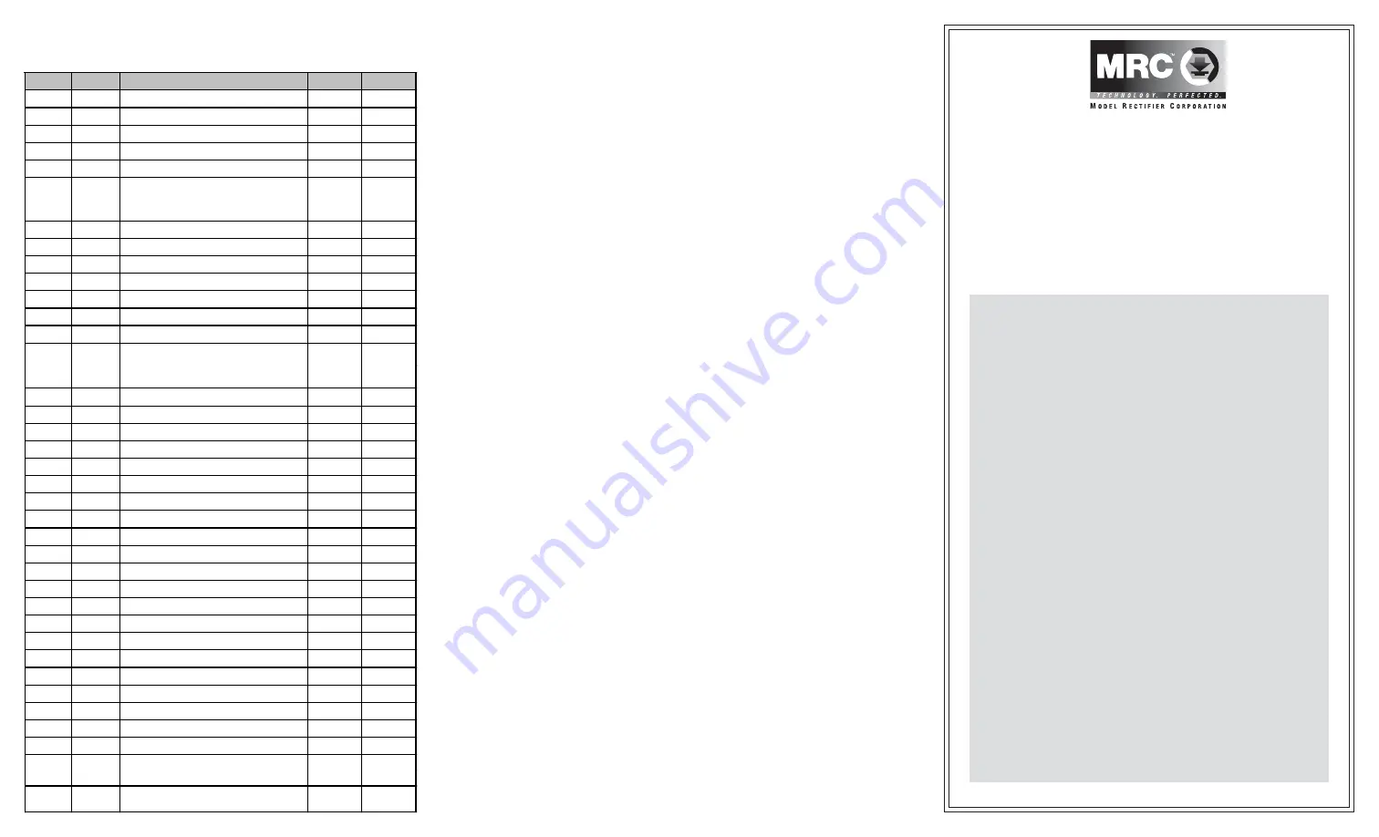 MRC 0001663 Quick Start Manual Download Page 1