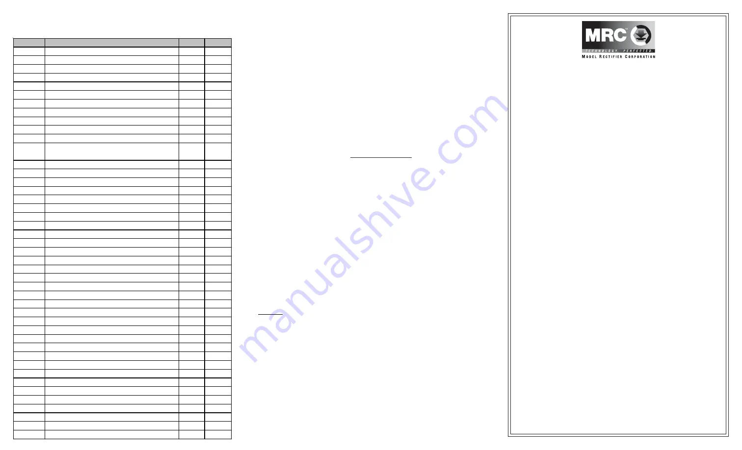 MRC 0001711 Quick Start Manual Download Page 1