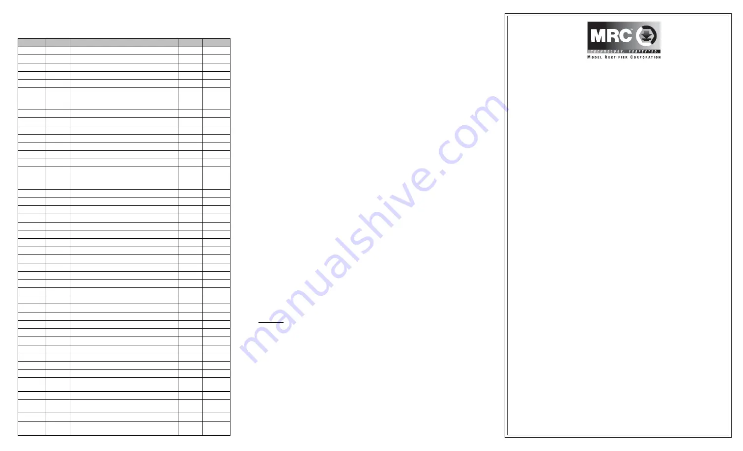 MRC 0001803 Quick Start Manual Download Page 1