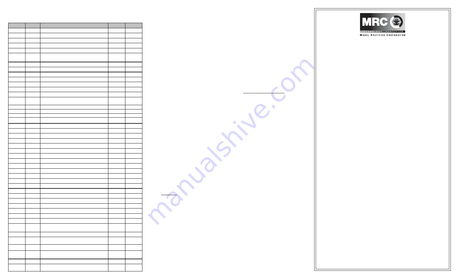 MRC 0001822 Quick Start Manual Download Page 1