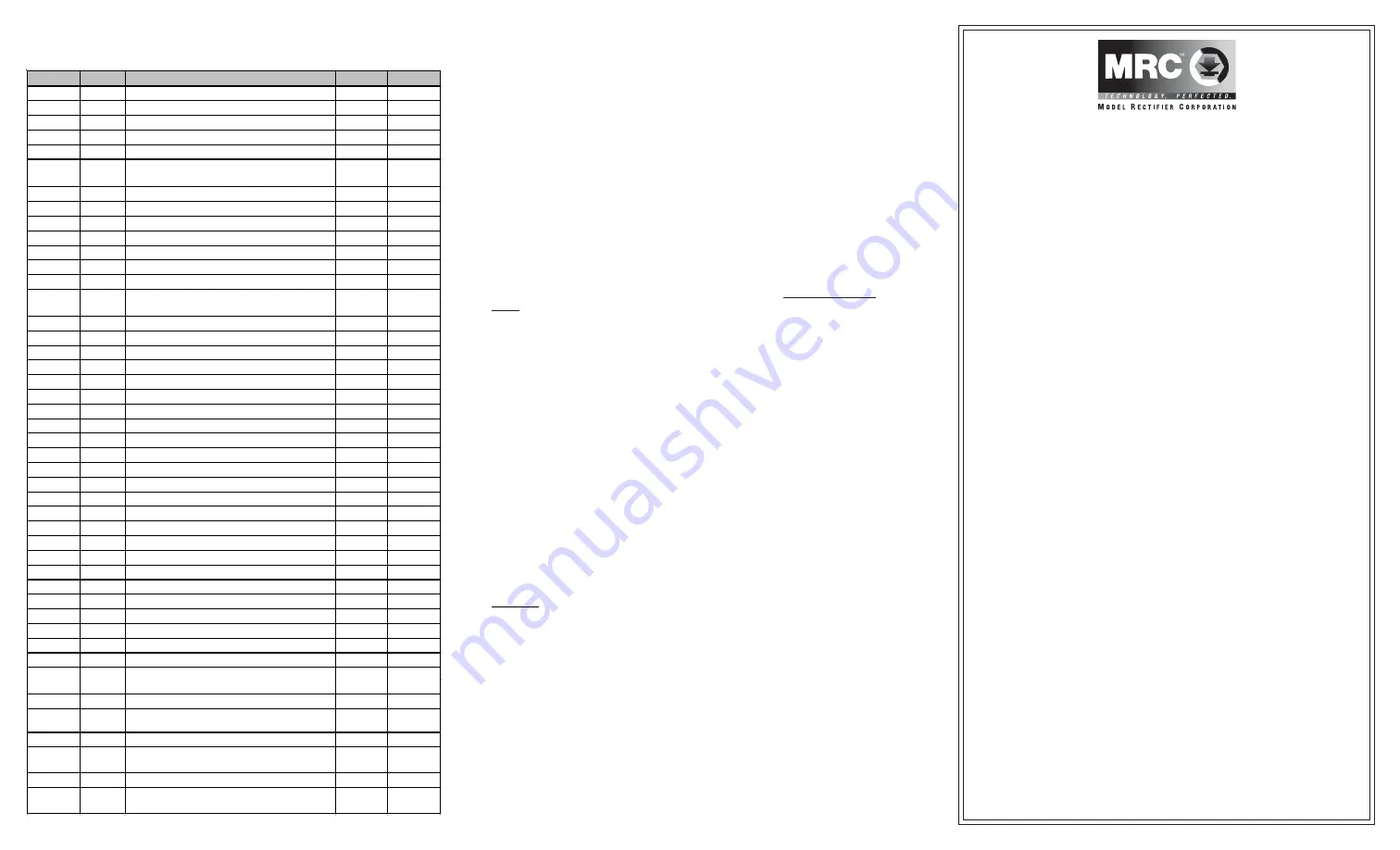 MRC 0001829 Quick Start Manual Download Page 1