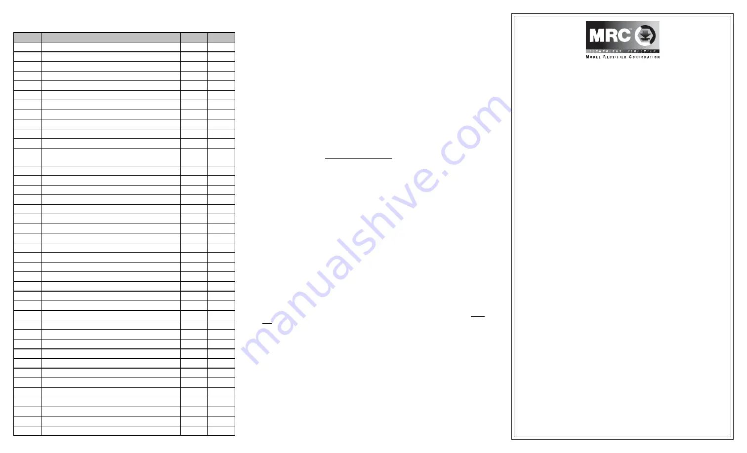 MRC 0001869 Quick Start Manual Download Page 1