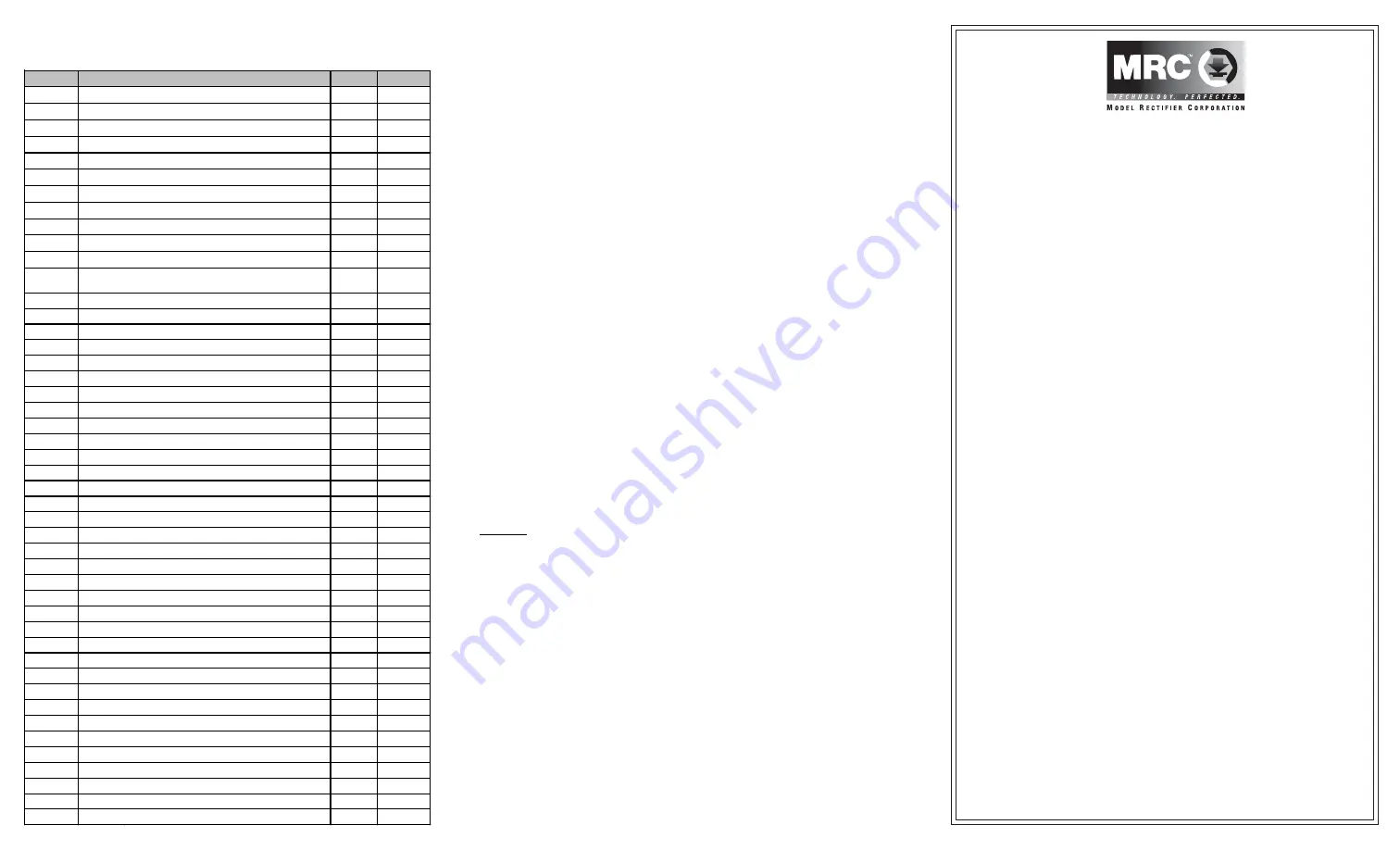 MRC 0001902 Quick Start Manual Download Page 1