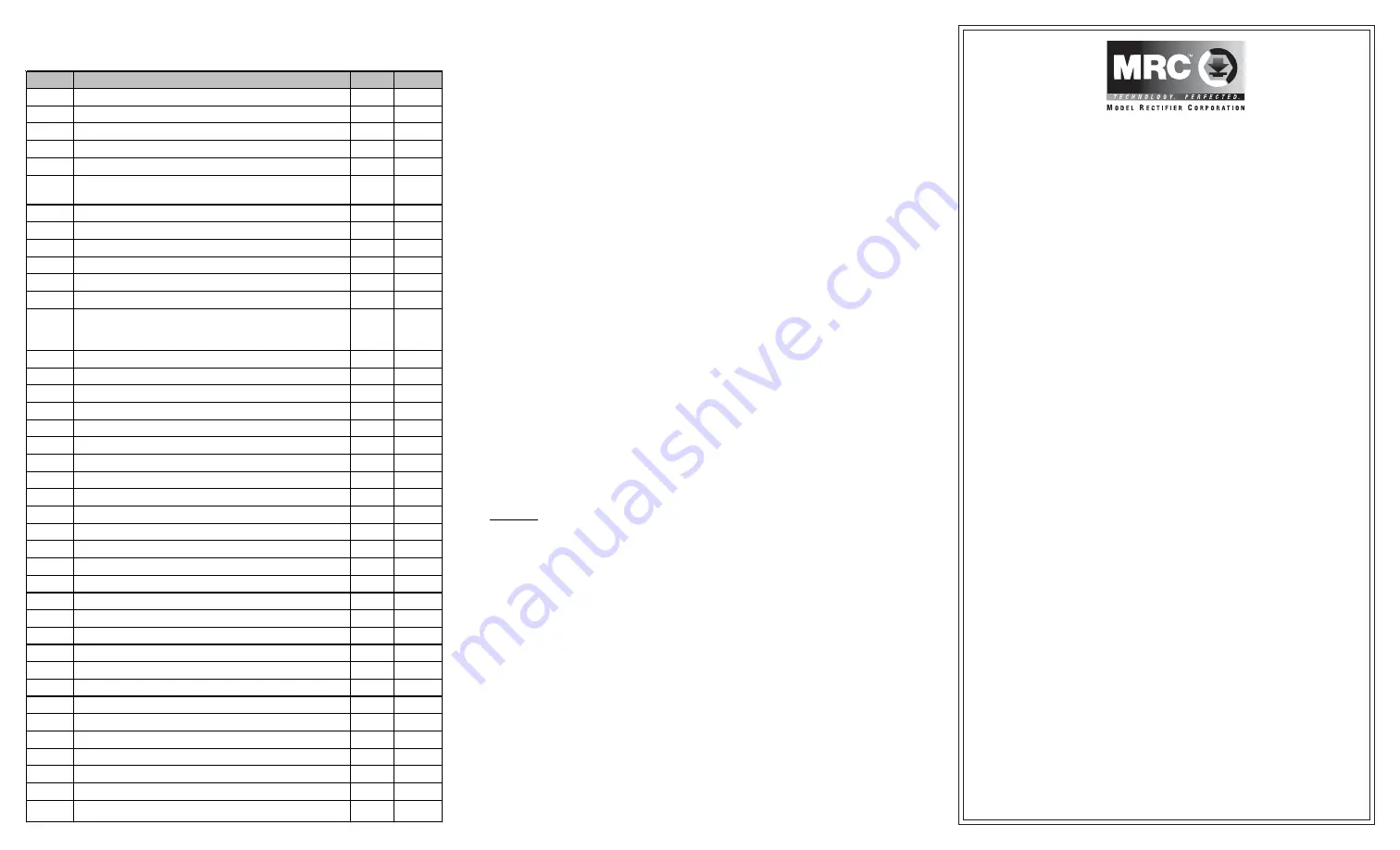 MRC 0001907 Quick Start Manual Download Page 1