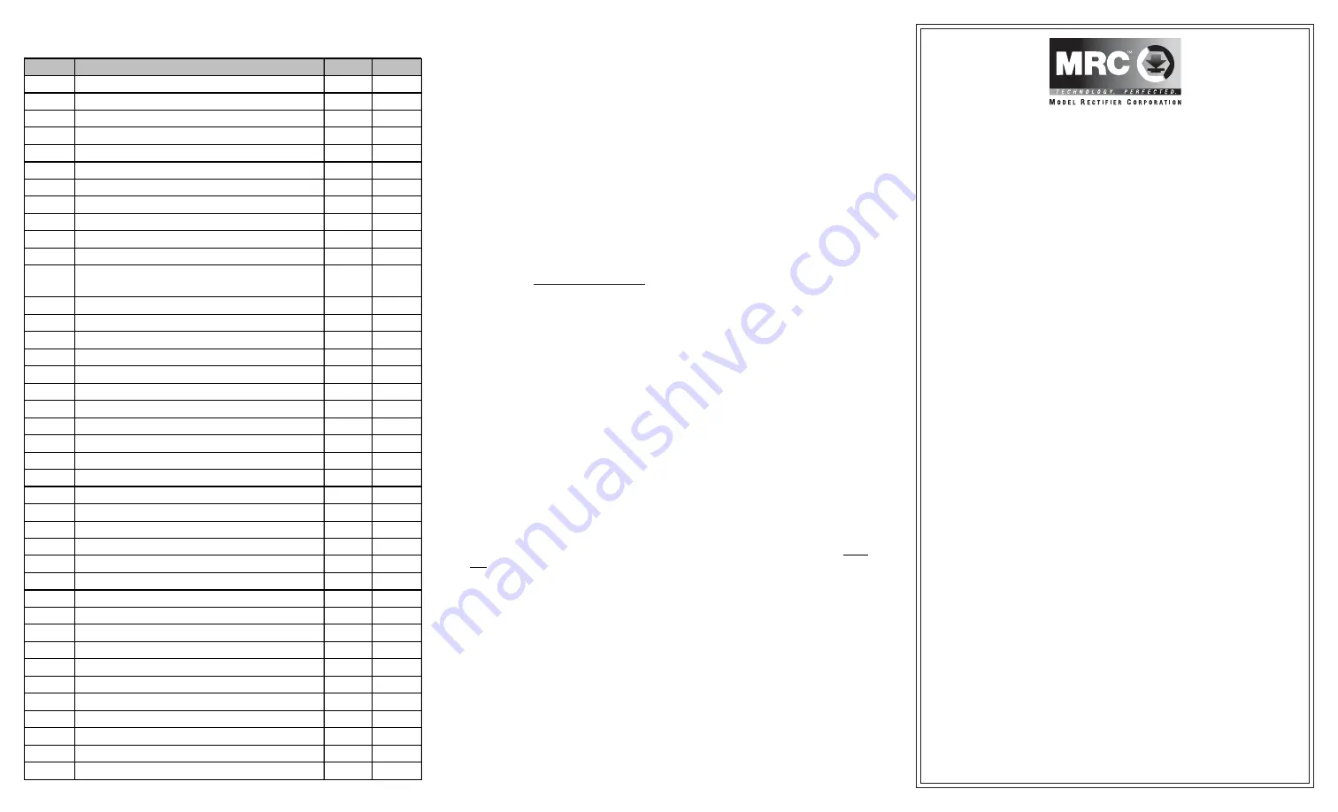 MRC 0001911 Quick Start Manual Download Page 1