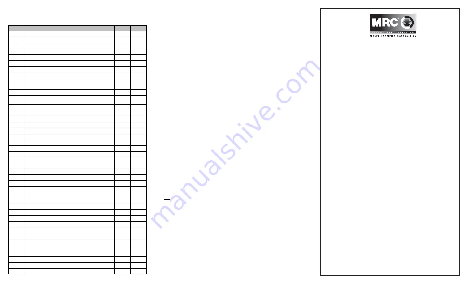 MRC 0001958 Quick Start Manual Download Page 1