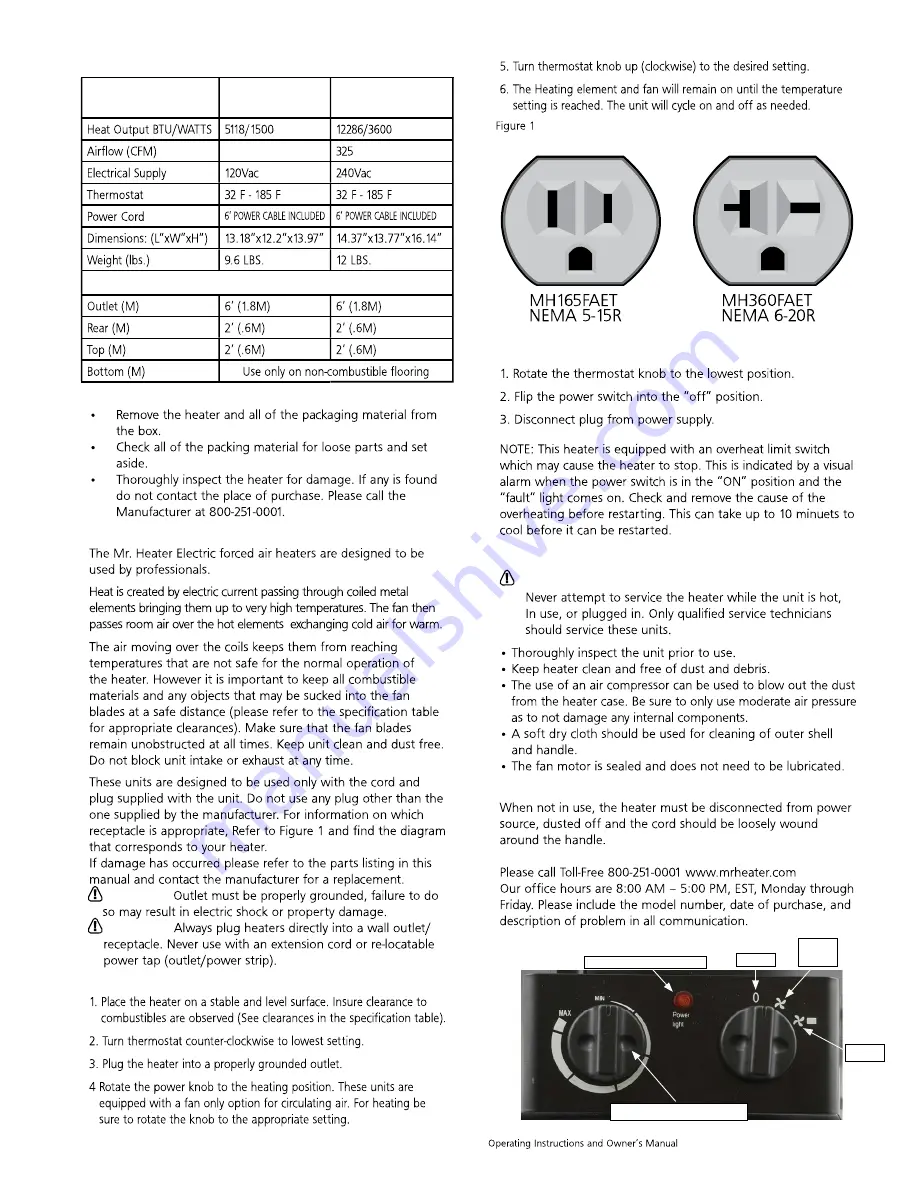 MrHeater MH165FAET Скачать руководство пользователя страница 3