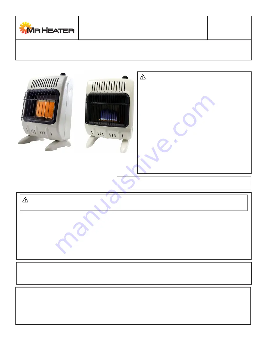 MrHeater MHVFDF10BF Скачать руководство пользователя страница 1