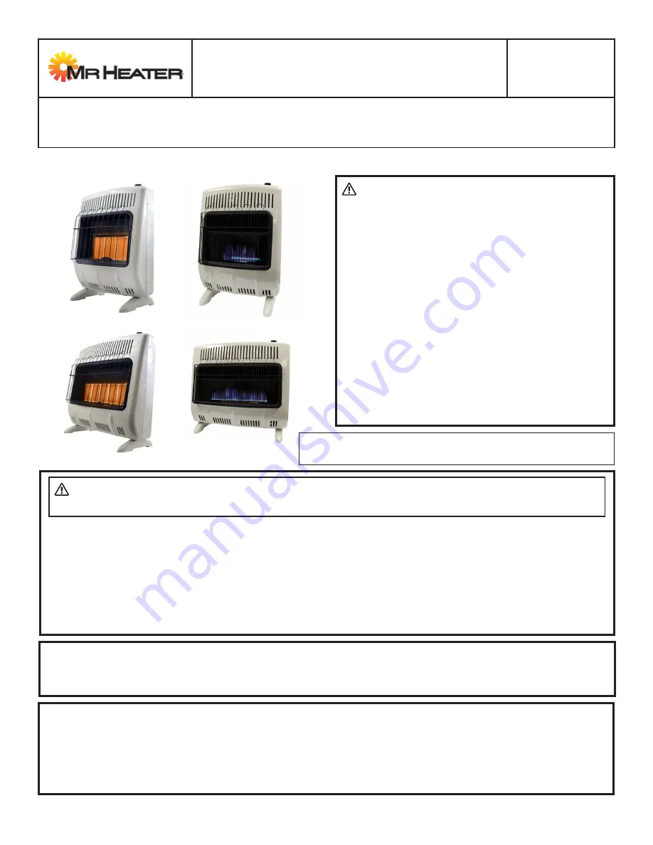 MrHeater MHVFDF20BFT Скачать руководство пользователя страница 1