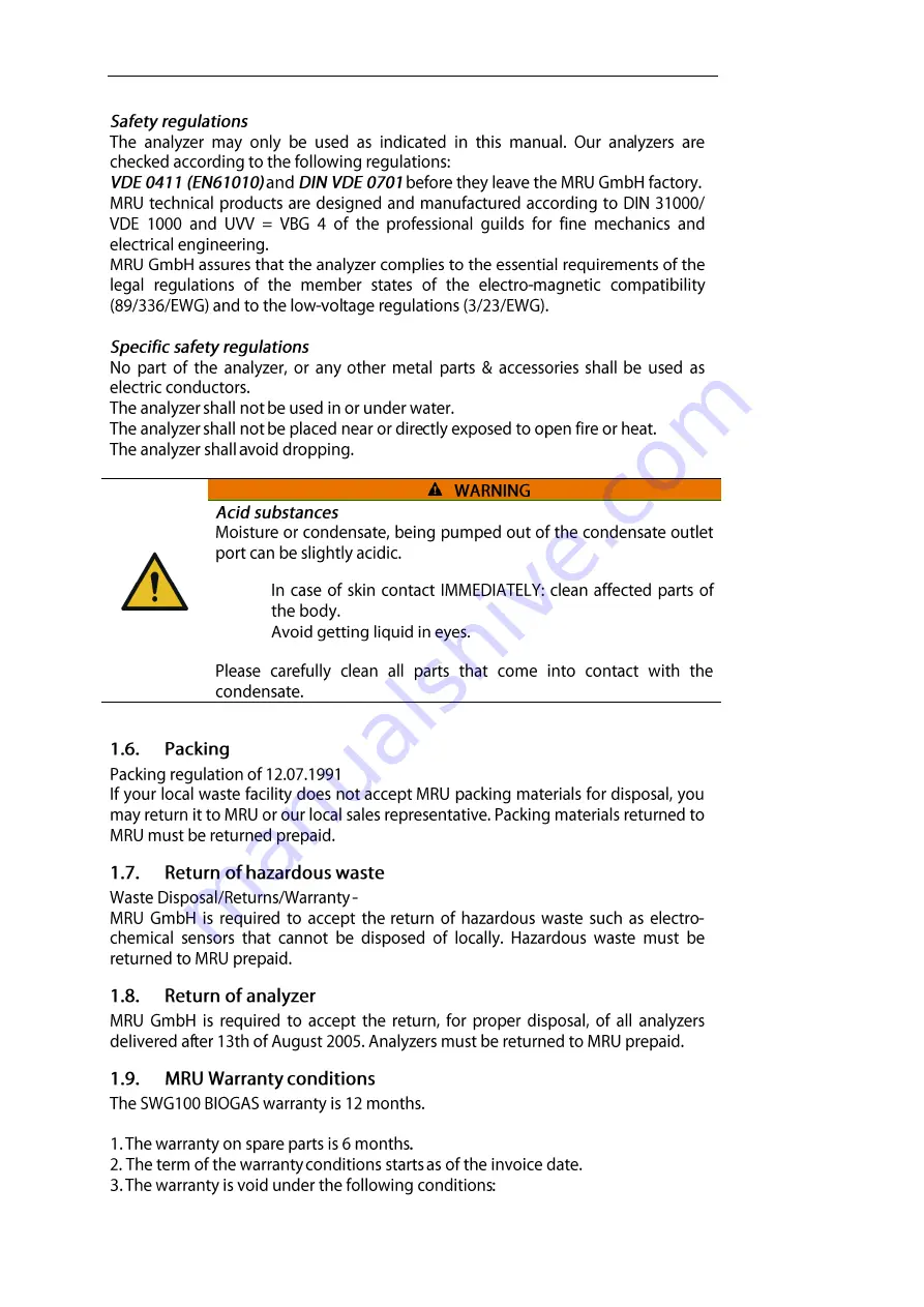 mru SWG 100 User Manual Download Page 9