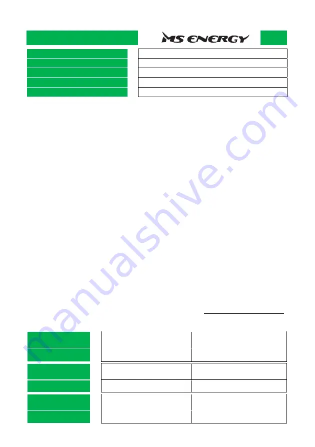 MS ENERGY e21 Instruction Manual Download Page 315