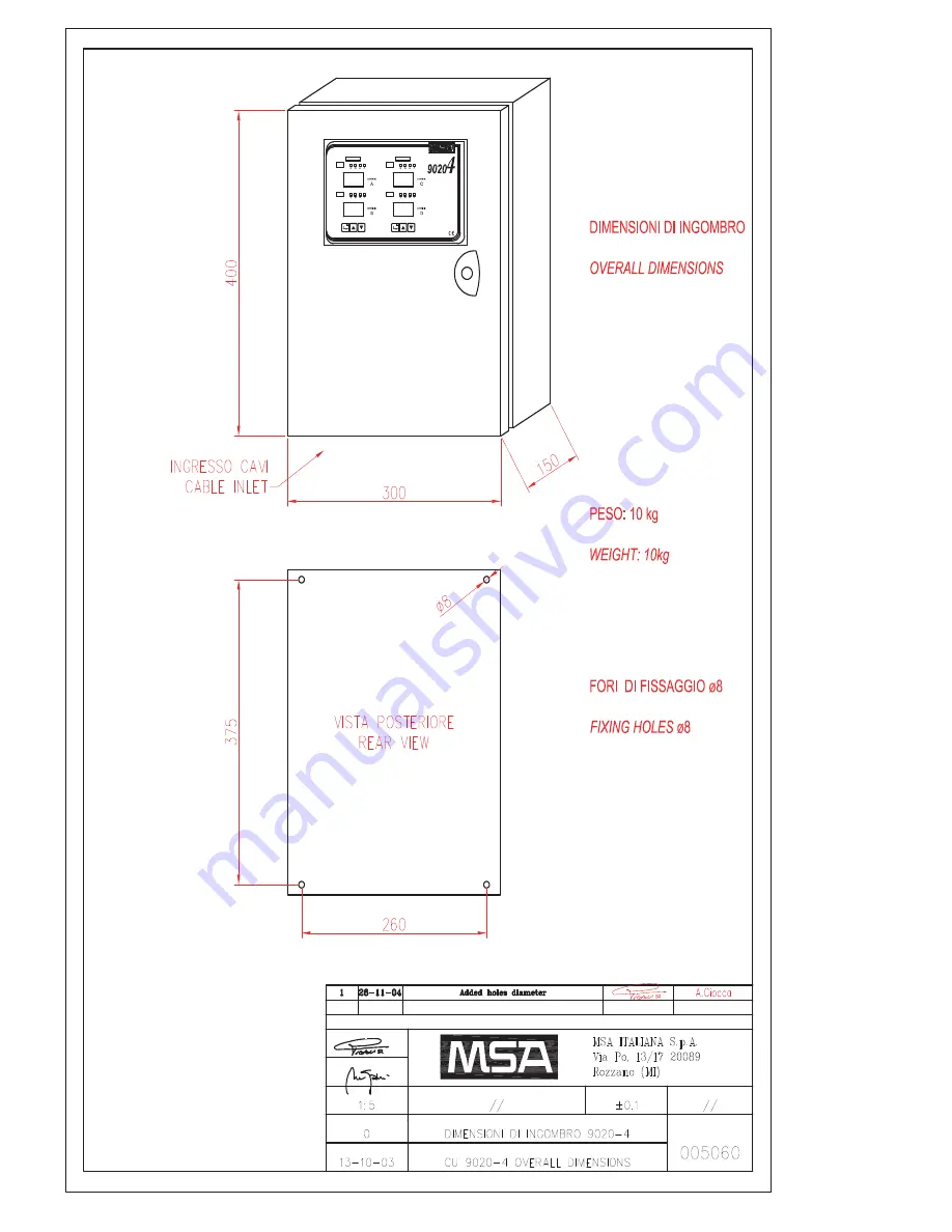 MSA 9010 LCD Operating Manual Download Page 85