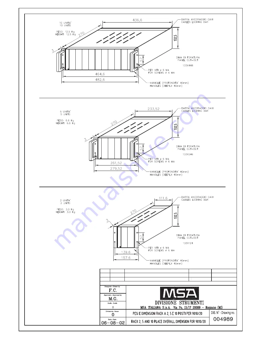 MSA 9010 LCD Скачать руководство пользователя страница 90