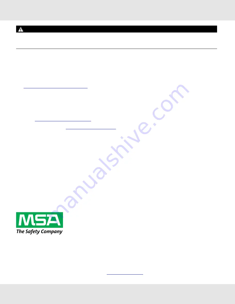 MSA Cairns XR2 Operating Manual Download Page 2