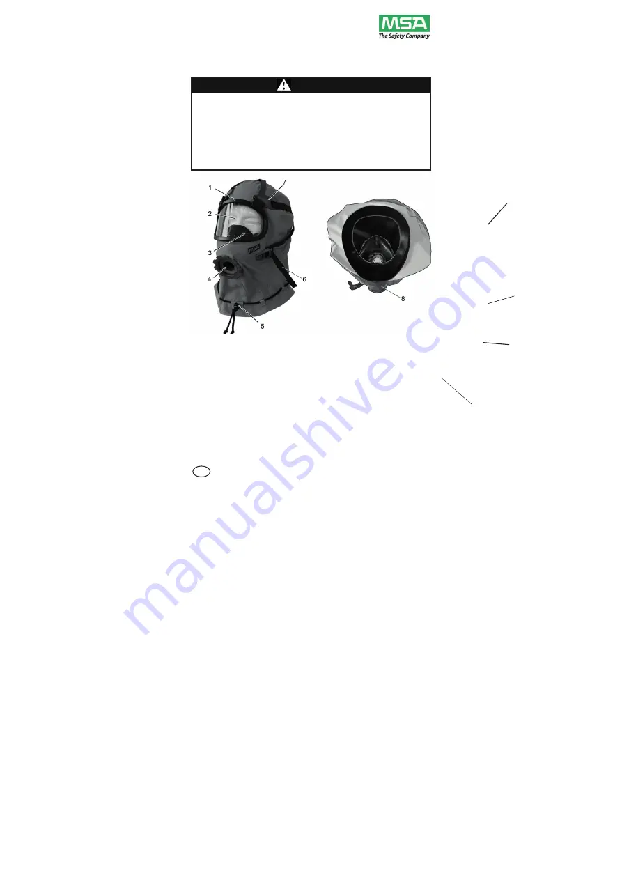 MSA PremAire Mask-Hood Quick Start Manual Download Page 17